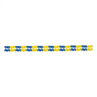Sverigegirlang, Bl/gul i papper - 4st, 250cm