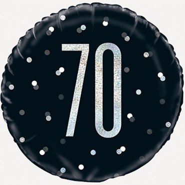 70-rsballong Svart/Silver - 46cm