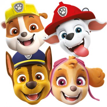 Ansiktsmask Paw Patrol - 8st