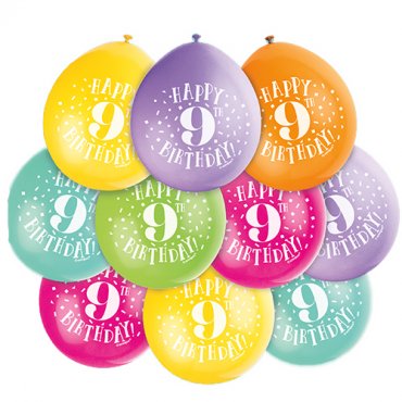 Ballonger Happy 9th Birthday - 10st