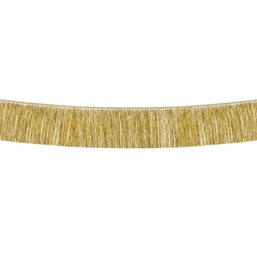 Banderoll med fransar, Guld - 20x135cm