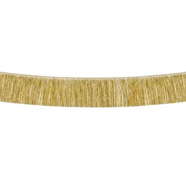 Banderoll med fransar, Guld - 20x135cm