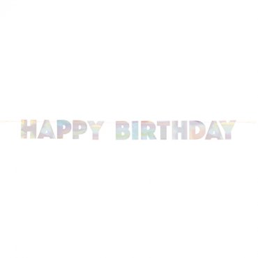 Banner HBD Iridescent - 2,2m