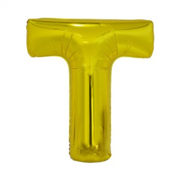Bokstavsballong Guld T - 86cm