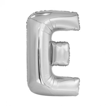 Bokstavsballong Silver E - 86cm