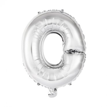 Bokstavsballong Silver O - 41cm