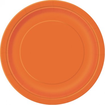 Papperstallrik Orange - 8st, 17cm