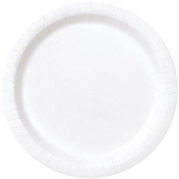 Papperstallrik Vit - 8st, 23cm