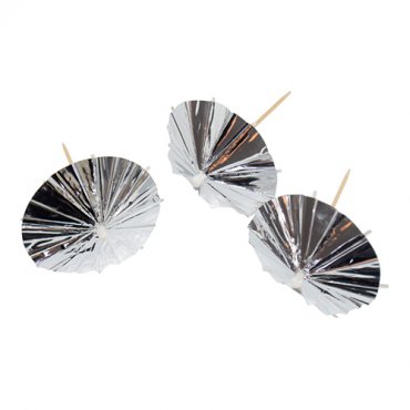 Partypicks parasoll Silver - 10st