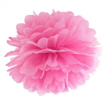 Pom Pom, Rosa Takdekoration - 35cm