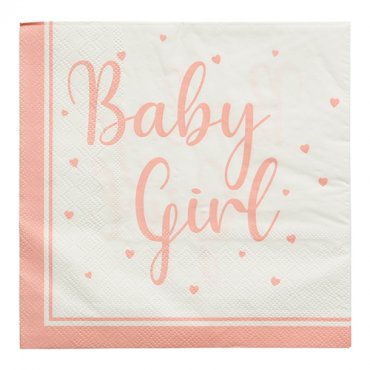 Servetter Baby Girl - 16st, 33x33cm