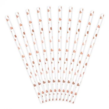 Sugrr Hjrtan Vit/Rose Guld - 19cm