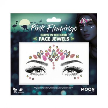 Ansiktsdiamanter, Glow in the dark/Sjlvlysande Flamingo