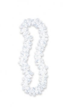 Lei Halsband Vita tygblommor