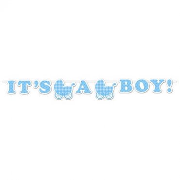 Vimpel / Banner I'ts a Boy,Baby Shower 1,7m