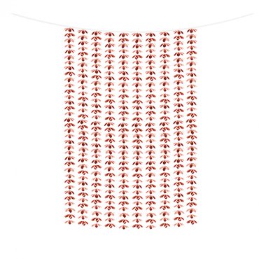 Draperi med rosblommor - 100x210cm