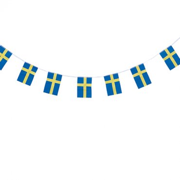 Flaggbanner i tyg, Svenska flagga - 6m