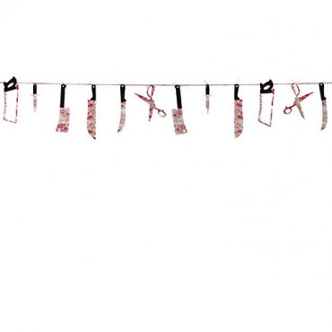 Girlang med hngande blodiga vapen (folie) - 2,30m