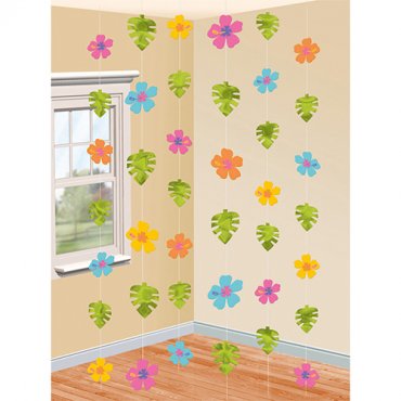 Hngande dekoration, Blommor - 6st, 2m