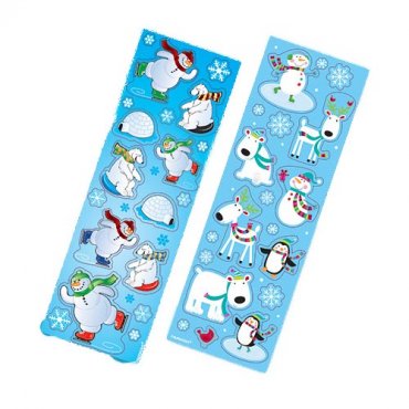 Klistermrken/Stickers Julfigurer - 8 ark