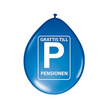 Ballong Grattis till Pensionen - 8st