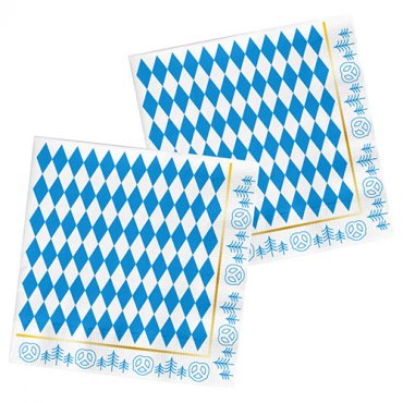 Servetter Oktoberfest, Bl/Vita - 20st, 33x33cm
