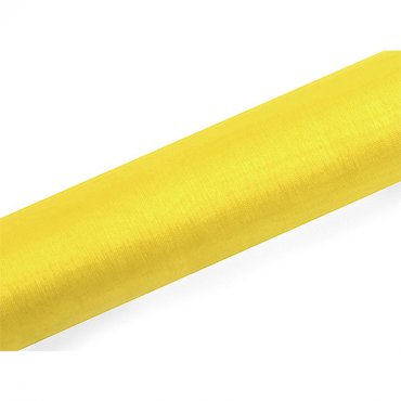 Organza/Tyll, Gul - 16cm x 9m