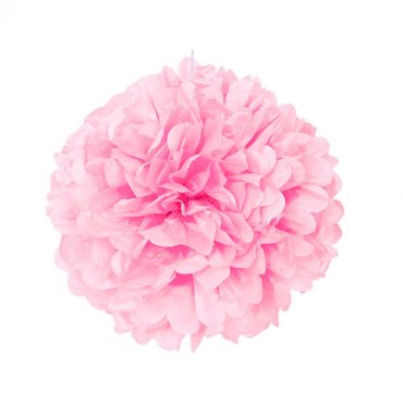 Pom Pom, Rosa Takdekoration - 40cm