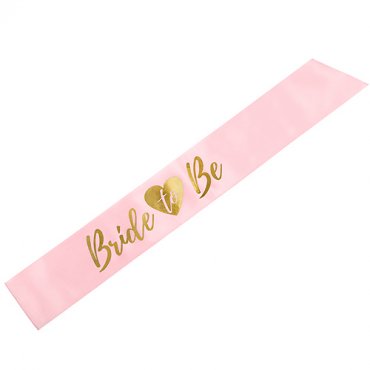 Sash Bride To Be, ljusrosa/guld