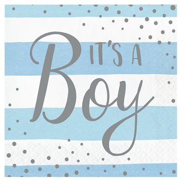 Servetter Its a boy - 33x33cm, 16st