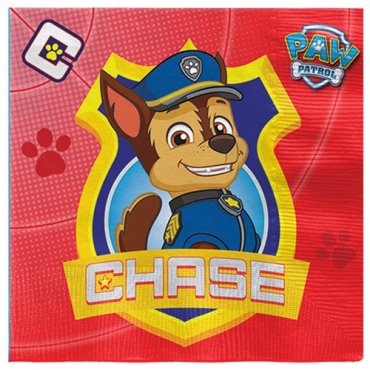 Servetter Paw Patrol - 33x33cm, 16st