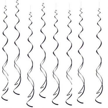 H�ngande dekoration/Swirls Silver - 8st