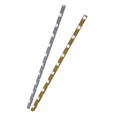 Silver-/Guldstj�rnor, Sugr�r i papp - 10st