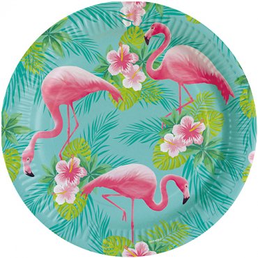 Tallrik Flamingo - 8st, 23cm