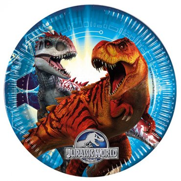 Tallrik Jurassic World - 23cm, 8st