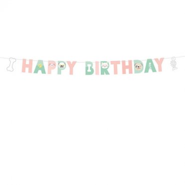 Vimpel Husdjur, Happy Birthday - 1,8m