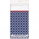 Bordsduk i plast, engngsduk, Mrkbl mnstrad - 1,37x2,13m
