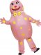 Mr Blobby Kostym, Uppblsbar Drkt med Handskar. One Size, Vuxen Maskeraddrkt, Strl M