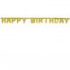 Girlang Happy Birthday, Guld - 1,2m