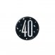 Badge 40 r, Svart/Silver