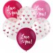 Ballonger 'Love You!' Rosa Mix -  33cm, 6st