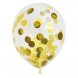 Ballonger med guld konfetti - 6st