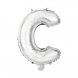 Bokstavsballong Silver C - 41cm