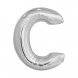 Bokstavsballong Silver C - 86cm