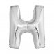 Bokstavsballong Silver H - 86cm
