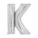 Bokstavsballong Silver K - 86cm
