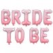 Bokstavsballonger "Bride To Be" rosa (flyger ej) - 350x45cm