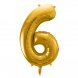 Sifferballong Guld No.6 - 86cm
