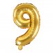 Sifferballong Guld No.9 - 35cm
