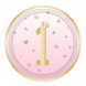 Tallrik 1r Rosa/Guld - 8st, 23cm